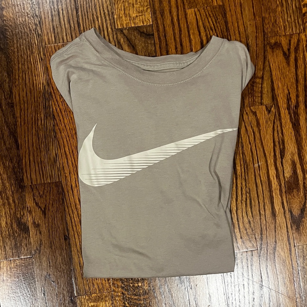 Men’s Nike Cream Swoosh Shirt - Size Medium